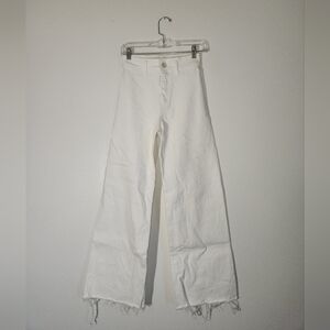 Women's Mou Muse White Wide-Leg  Jeans